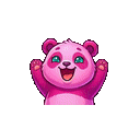 Panda cheer action animated Discord emoji